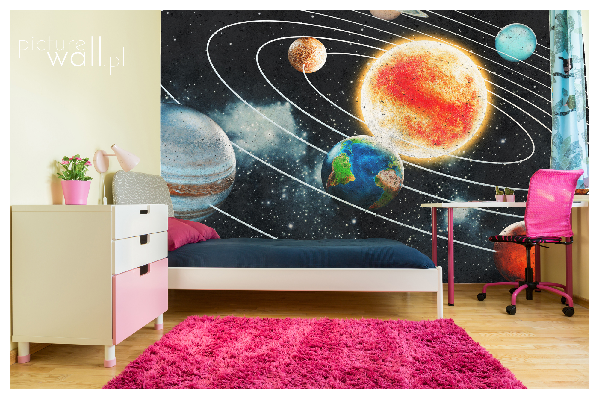 Fototapeta Planetarny mural